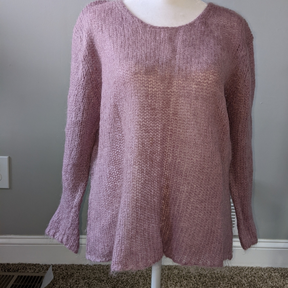 L. L. Bean Purple Mohair Sweater L